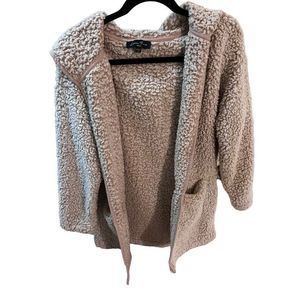 Furry fleece cardigan